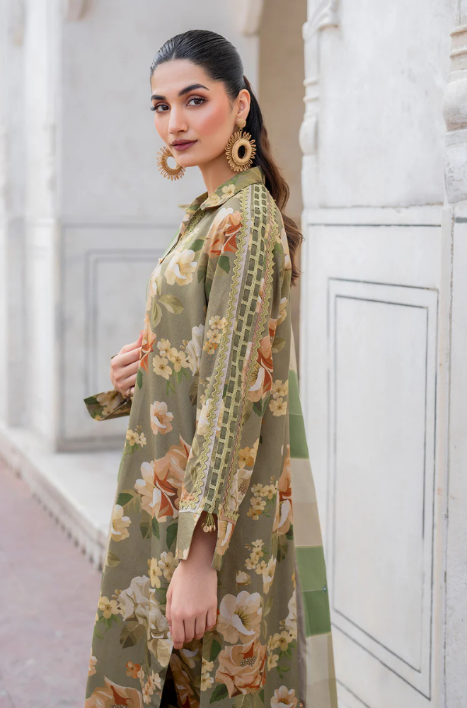 Baroque - 3 Piece - Khaddar Print Suit - SRZ0089