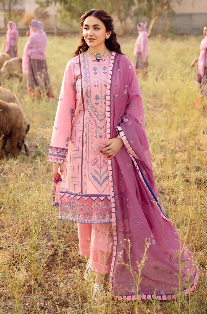 Summer 3piece Lawn Embroidered Suit - SS0761