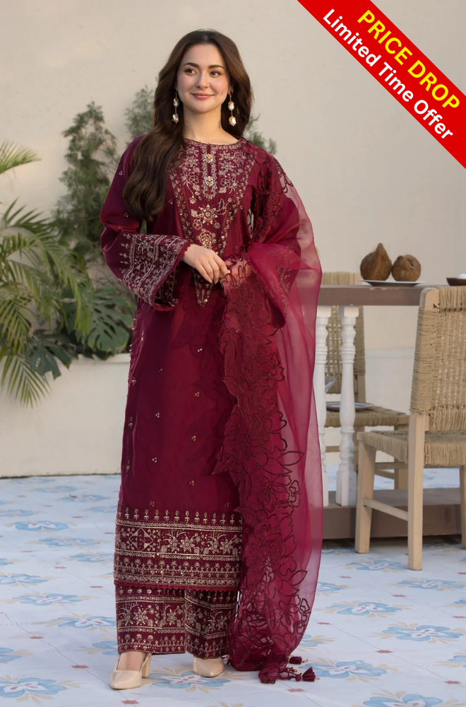Allys - 3PC Lawn Embroidered Suit - SS0113
