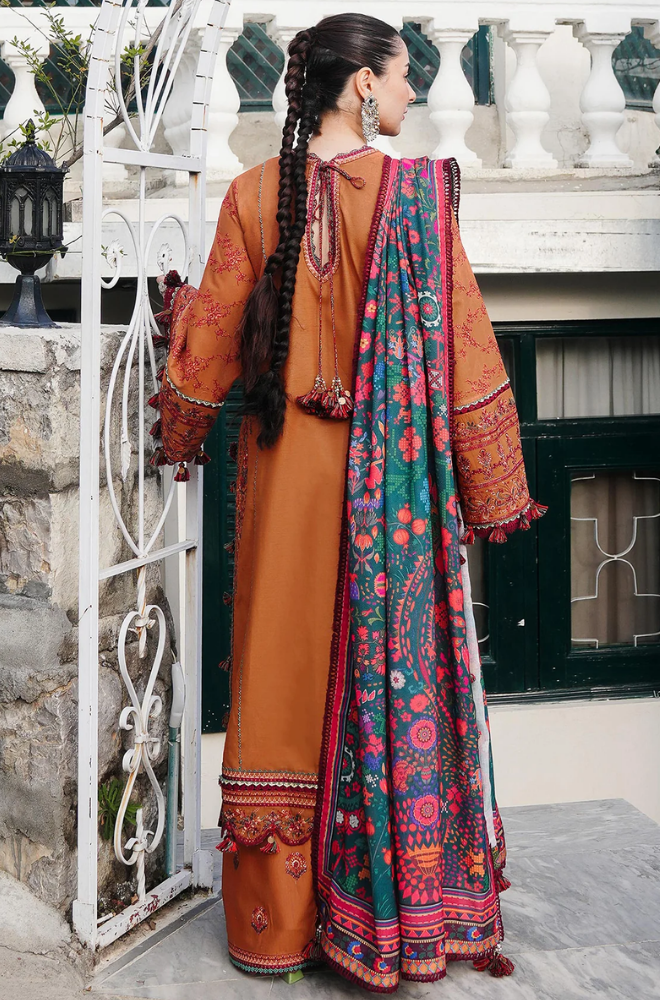 Laam- Winter 3PC Dhanak Embroidered Suit - SS0479