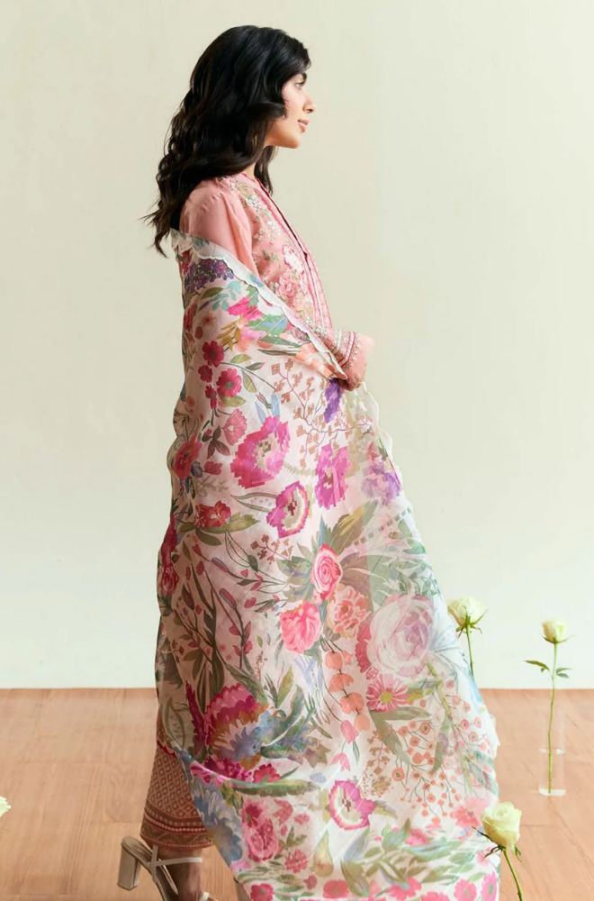 Binilyas - Winter 3PC Dhanak Embroidered Suit - SS0510