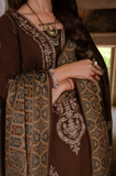 IZEL - Winter 3PC Dhanak Embroidered Suit - SS0543