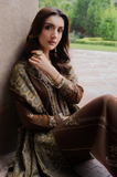 IZEL - Winter 3PC Dhanak Embroidered Suit - SS0543