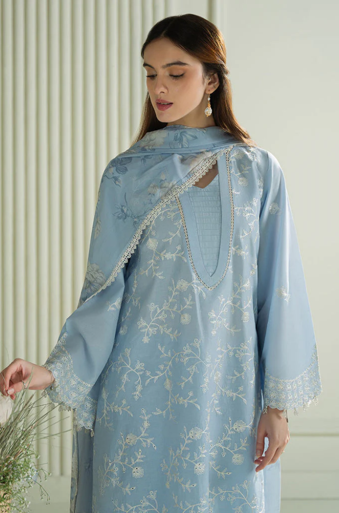 Cross Stitch - 3PC Lawn Embroidered Suit - SA0112
