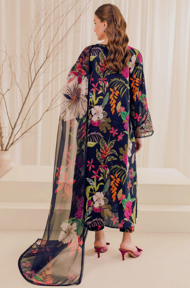 Sapphire - Winter 3PC khaddar Digital Printed Dress - SS0085