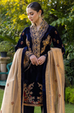 Aashna - Winter 3PC Velvet Embroidered Suit - SS0585