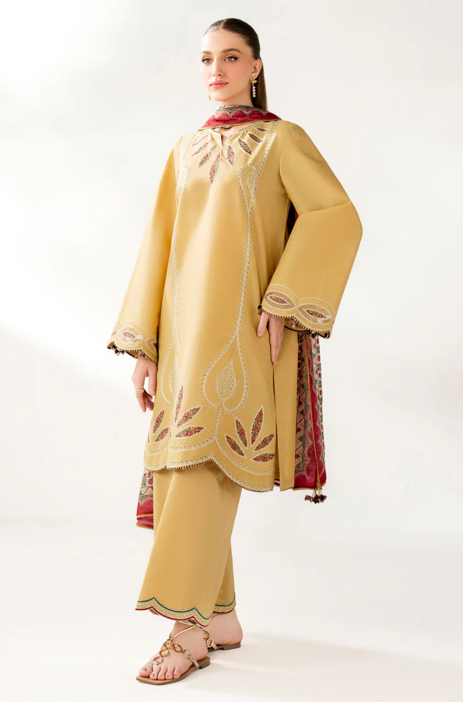 Jazmin - Winter 3PC Dhanak Embroidered Suit - SS0519