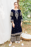 Riwayat - Winter 3PC Velvet Embroidered Suit - SS0589