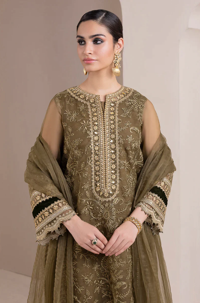 Baroque- 3 Piece - Lawn Embroidered Suit - SN0007