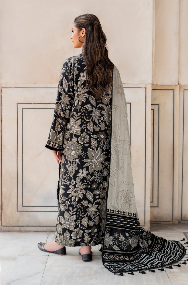 Baroque - Winter 3 Piece - Khaddar Print Suit - SRZ0085