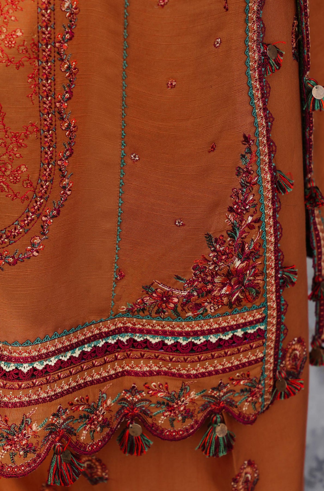 Laam- Winter 3PC Dhanak Embroidered Suit - SS0479