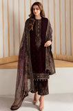 Jazmin - 3PC Velvet Embroidered Shirt With Organza Dupatta and Trouser - SS0926