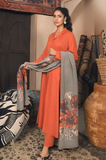 3PC Dhanak Shirt With Dhanak Pinted Dupatta and Trouser - SS0986