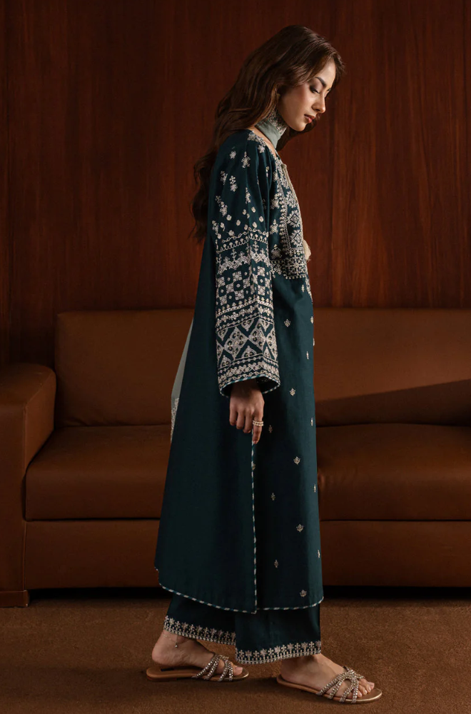 Azure - Winter 3PC Dhanak Embroidered Suit - SS0515