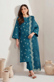 ETHNIC- 3PC Lawn Embroidered Suit - SS0404