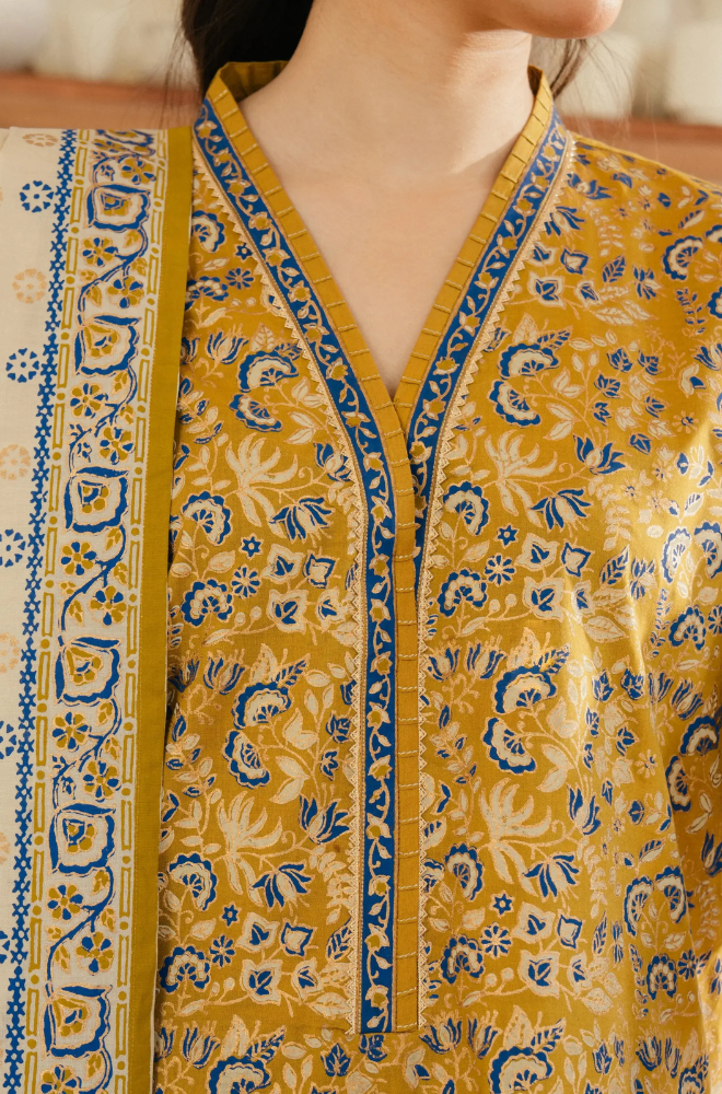 Sapphire - Winter 3PC Khaddar Digital Printed Dress - SS0442