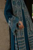 Izel - 3PC Dhanak Embroidered Shirt With Wool Printed Dupatta and Trouser - SS01007