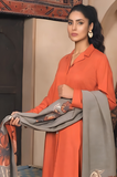 3PC Dhanak Shirt With Dhanak Pinted Dupatta and Trouser - SS0986