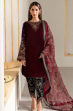 Asim Jofa -Winter 3PC Velvet Embroidered Suit - SS0565