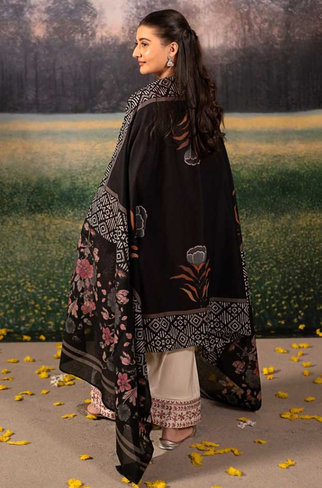 Urge - Winter 3PC Dhanak Embroidered Suit - SS0495