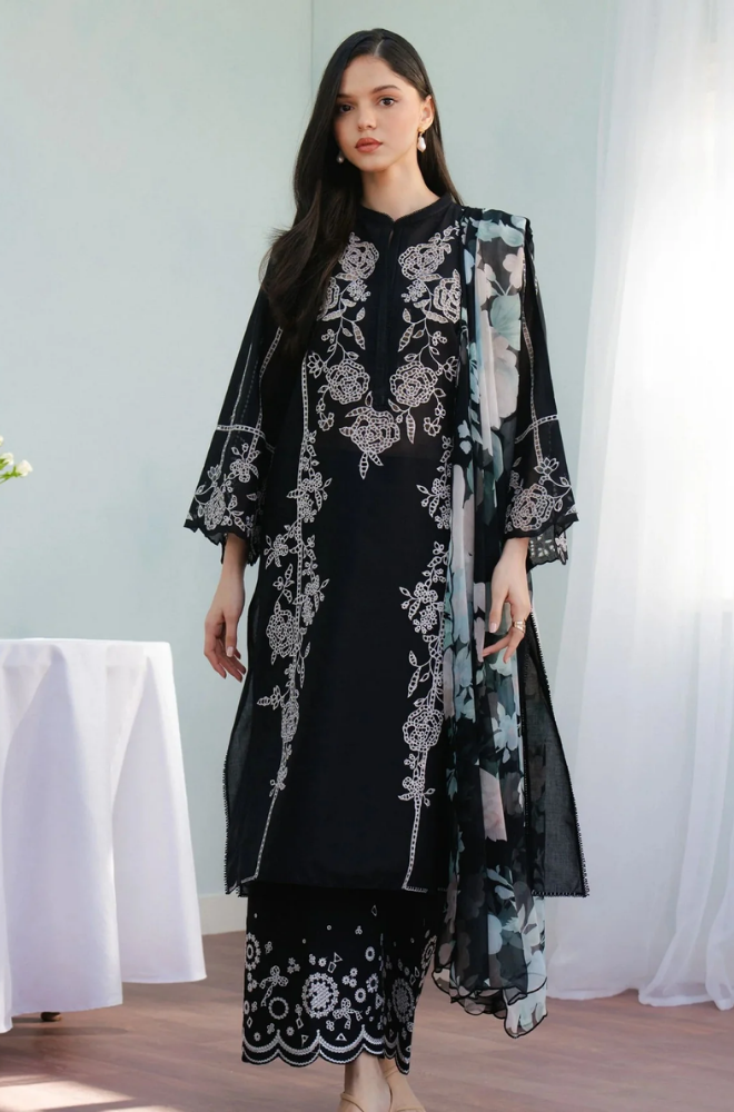 Summer 3PC Lawn Embroidered Suit - SS0670
