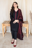 Asling - Winter 3PC Dhanak Embroidered Suit- SS0014
