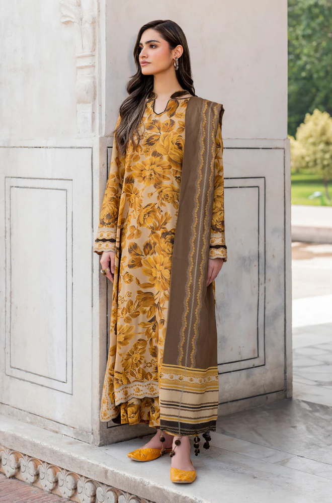 Baroque - 3 Piece - Khaddar Print Suit - SRZ0091