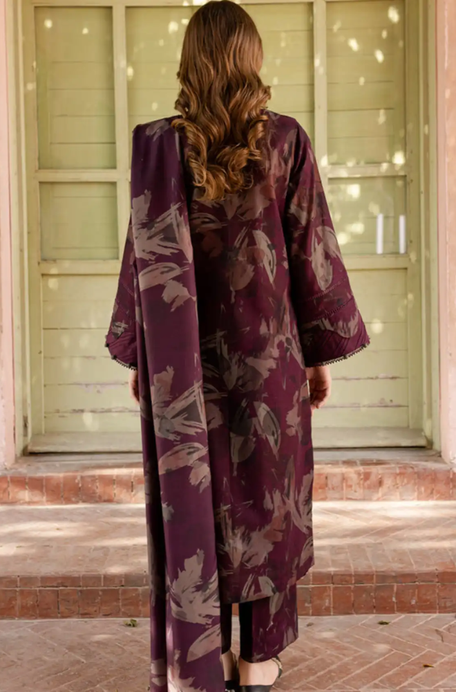 Baroque - Winter 3PC Khaddar Digital Printed Dress - SS0443