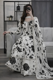 3PC Lawn Maxi Style Printed Dress - SS0836