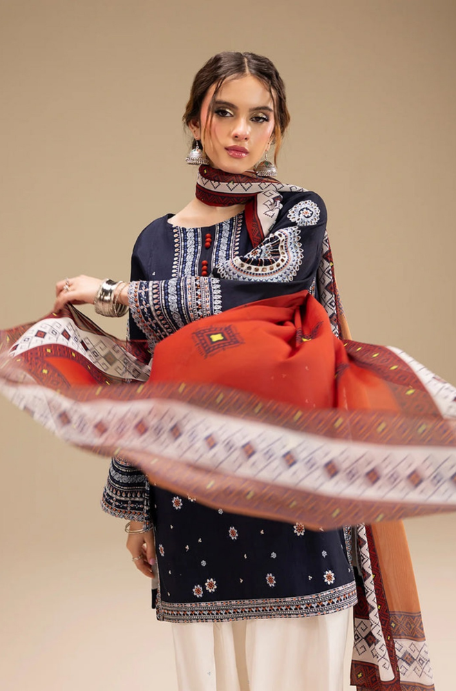 ETHNIC - Winter 3PC Dhanak Embroidered Suit- SS0301
