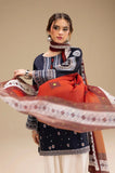 Ethnic - 3PC Dhanak Embroidered Shirt With Wool Printed Dupatta and Trouser - SS0885