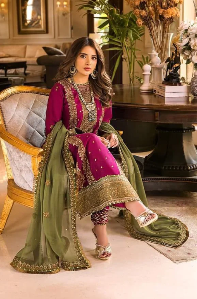 Asim Jofa- 3 Piece - Lawn Embroidered Suit - SSIN260