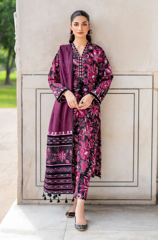 Baroque - 3 Piece - Khaddar Print Suit - SRZ0090