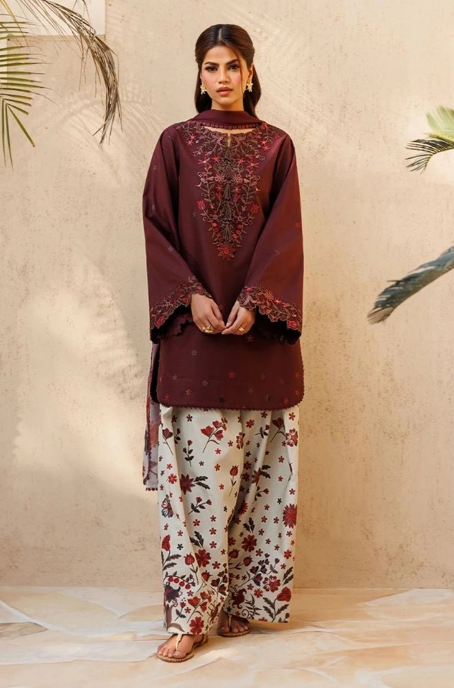 IZNIK - 3PC Summer Lawn Embroidered Shirt with Monar Printed Dupatta and Trouser - SS0817