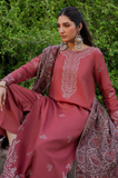 Izel - 3PC Dhanak Embroidered Shirt With Wool Printed Dupatta and Trouser - SS01011