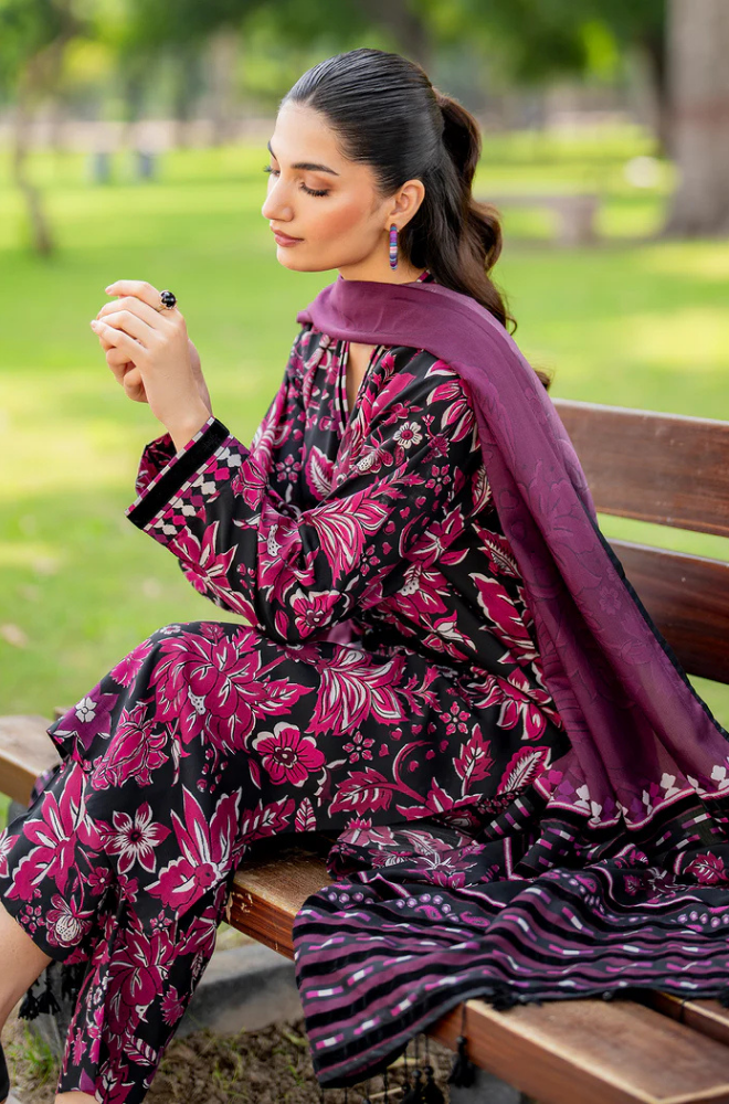 Baroque - 3 Piece - Khaddar Print Suit - SRZ0090