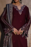 Izel - 3PC Dhanak Embroidered Shirt With Wool Printed Dupatta and Trouser - SS01010