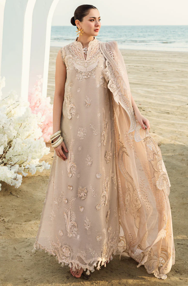 Qalamkar - 3PC Lawn ChickenKari Embroidered Suit - SA0108