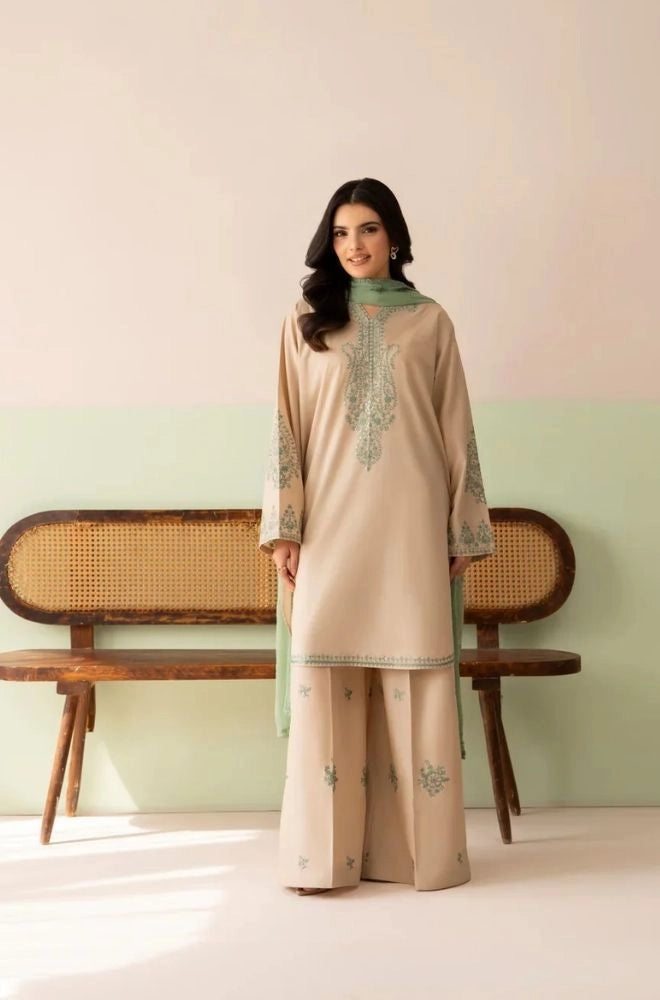 LAZULI - 3PC Summer Lawn Embroidered Shirt with Chiffon Embroidered Dupatta and Trouser - SS0819