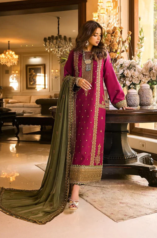 Asim Jofa- 3 Piece - Lawn Embroidered Suit - SSIN260