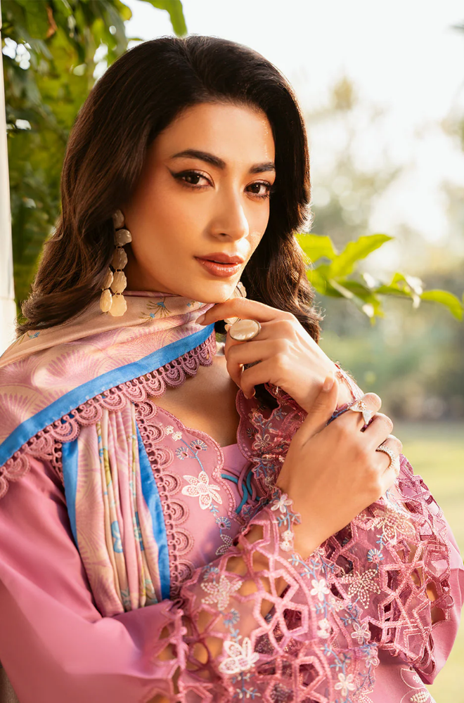 BIN ILYAS - Winter 3PC Dhanak Embroidered Suit - SS0480