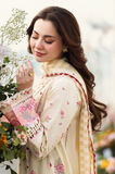 Qalamkar - Summer 3PC Lawn Embroidered Suit - SS0114
