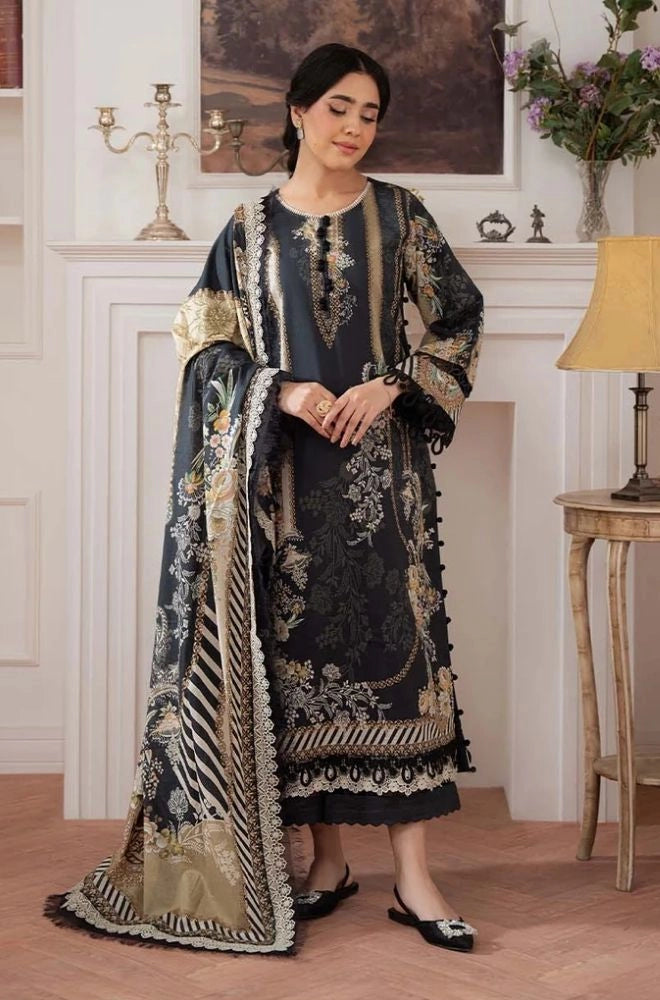 JADE - Summer 3PC Lawn Digital Printed Dress - SS0820