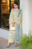Aneelas - 3PC Embroidered Lawn Shirt With Chiffon Embroidered Dupatta and Trouser - SS01015