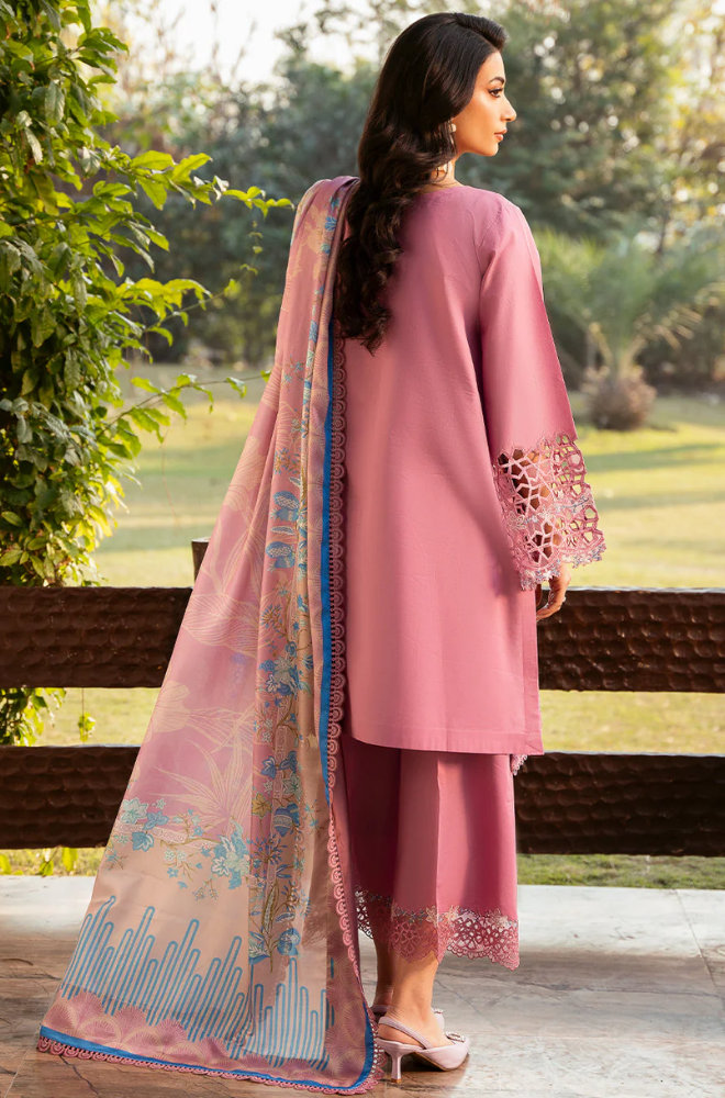BIN ILYAS - Winter 3PC Dhanak Embroidered Suit - SS0480