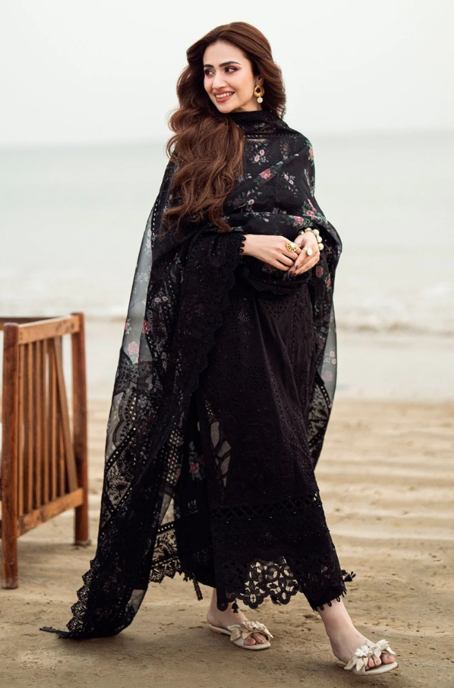 Nureh -Winter 3PC Dhanak ChickenKari Embroidered with Sequence work Suit - SS0112