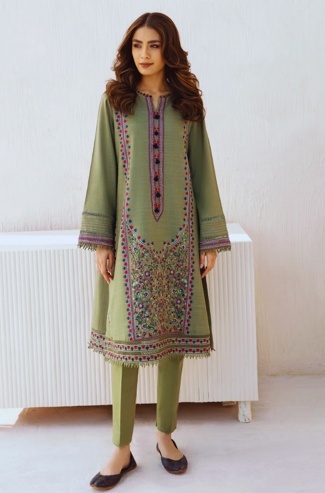 Jazmin - 3 Piece - Dhanak Embroidered Suit - SB0093