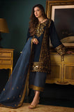 Asim Jofa - 3PC Velvet Embroidered Shirt With Organza Embroidered Dupatta and Trouser - SS0929