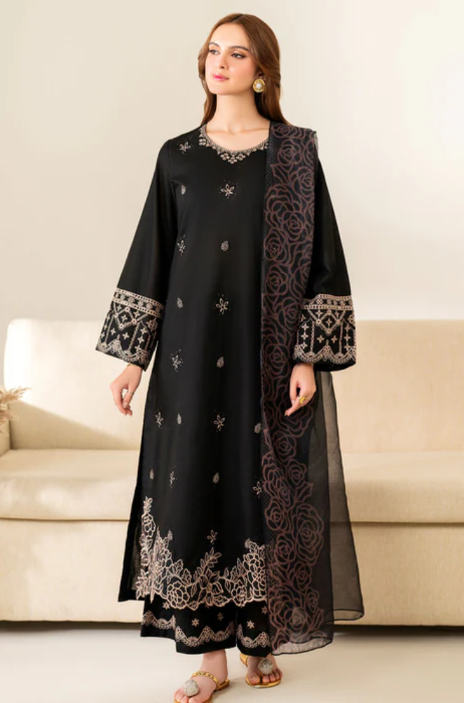 Garnet - Summer 3PC Lawn Embroidered Suit - SS0657