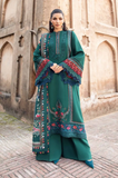 MARIA.B - 3PC Dhanak Embroidered Shirt With Printed Dupatta and Trouser - SS0977